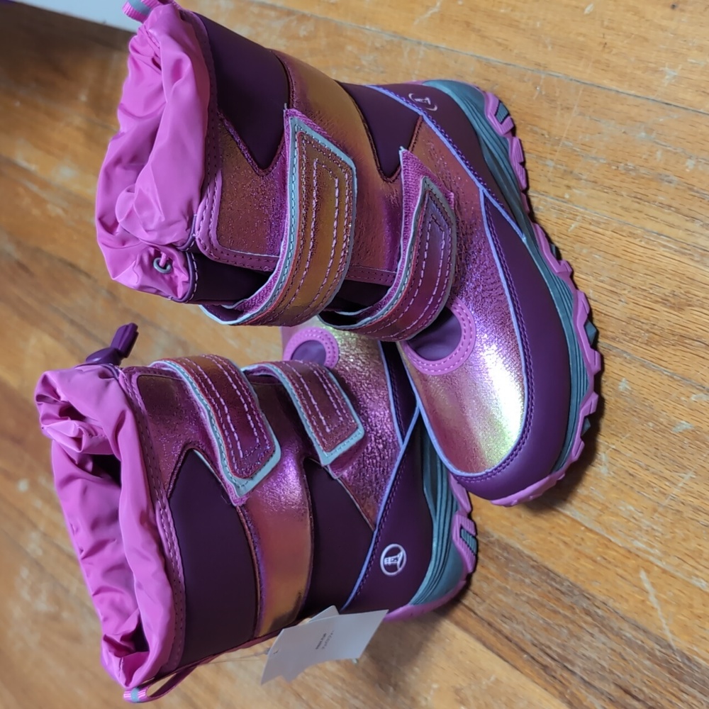 New lands end pink snow boots